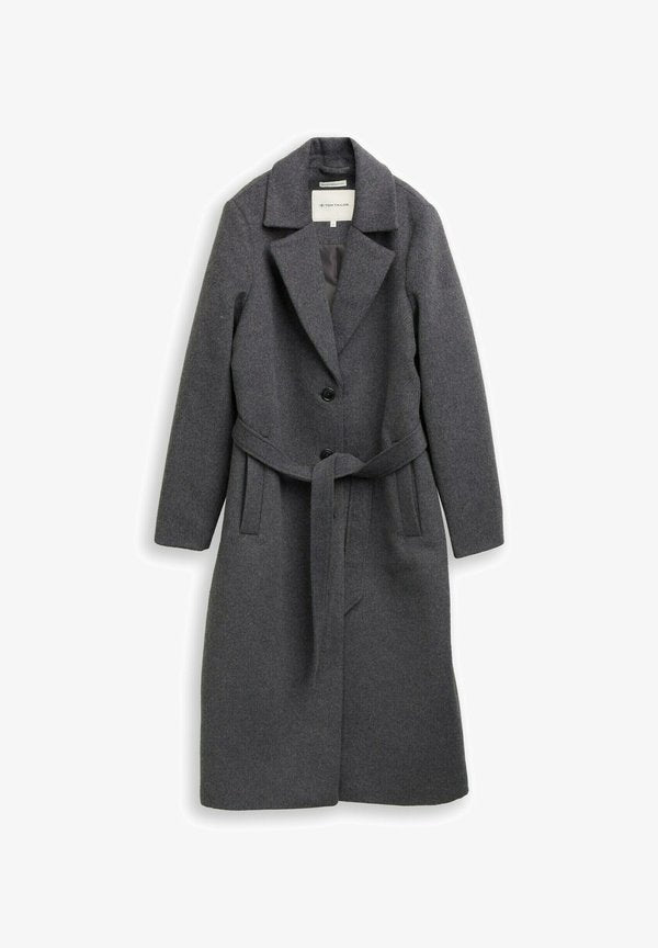 TOM TAILOR MIT GÜRTEL - Classic coat - dark anthra melange