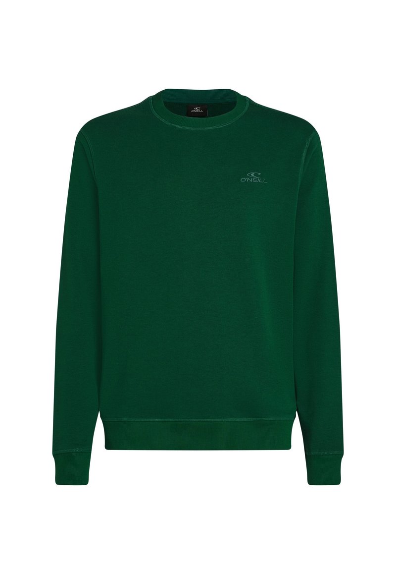 Grüner Pullover aus weichem Material, mit Rundhalsausschnitt, langen Ärmeln, gerippten Bündchen und einem kleinen O'Neill-Logo auf der Brust.