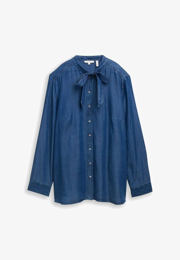 TOM TAILOR Button-down blouse - blue denim dark wash