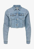 ONLY ONLWONDER CROPPED - Denim jacket - light blue denim