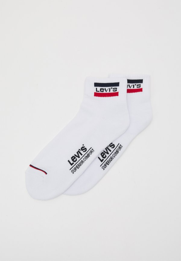 Levi's® MID CUT LOGO 2 PACK - Socks - white