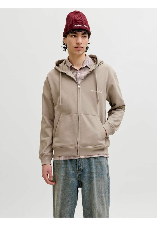 Jack & Jones Zip Zip - Zip-up sweatshirt - vintage khaki