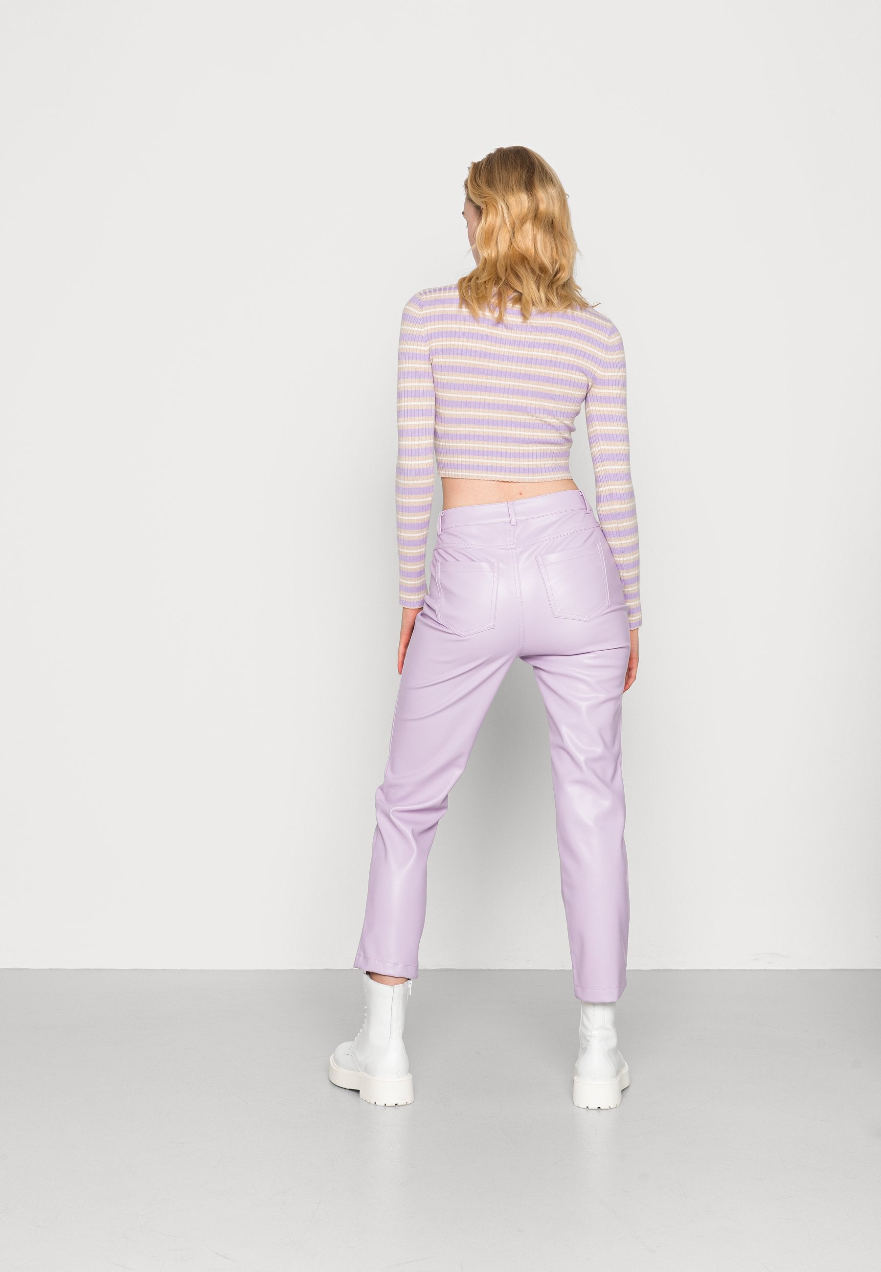 Never Fully Dressed LILAC PU TROUSER