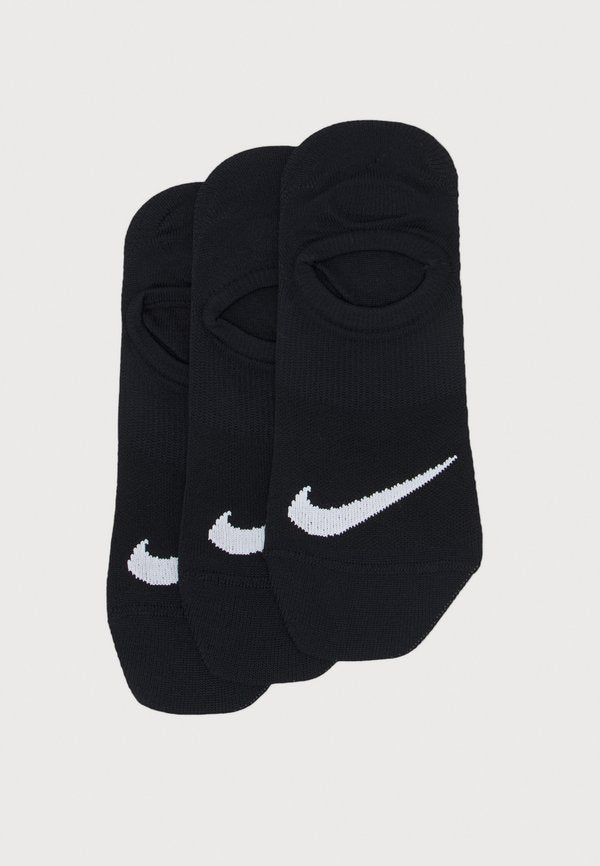 Nike Performance EVERYDAY PLUS FOOTIE 3 PACK - Invisible socks - black/white