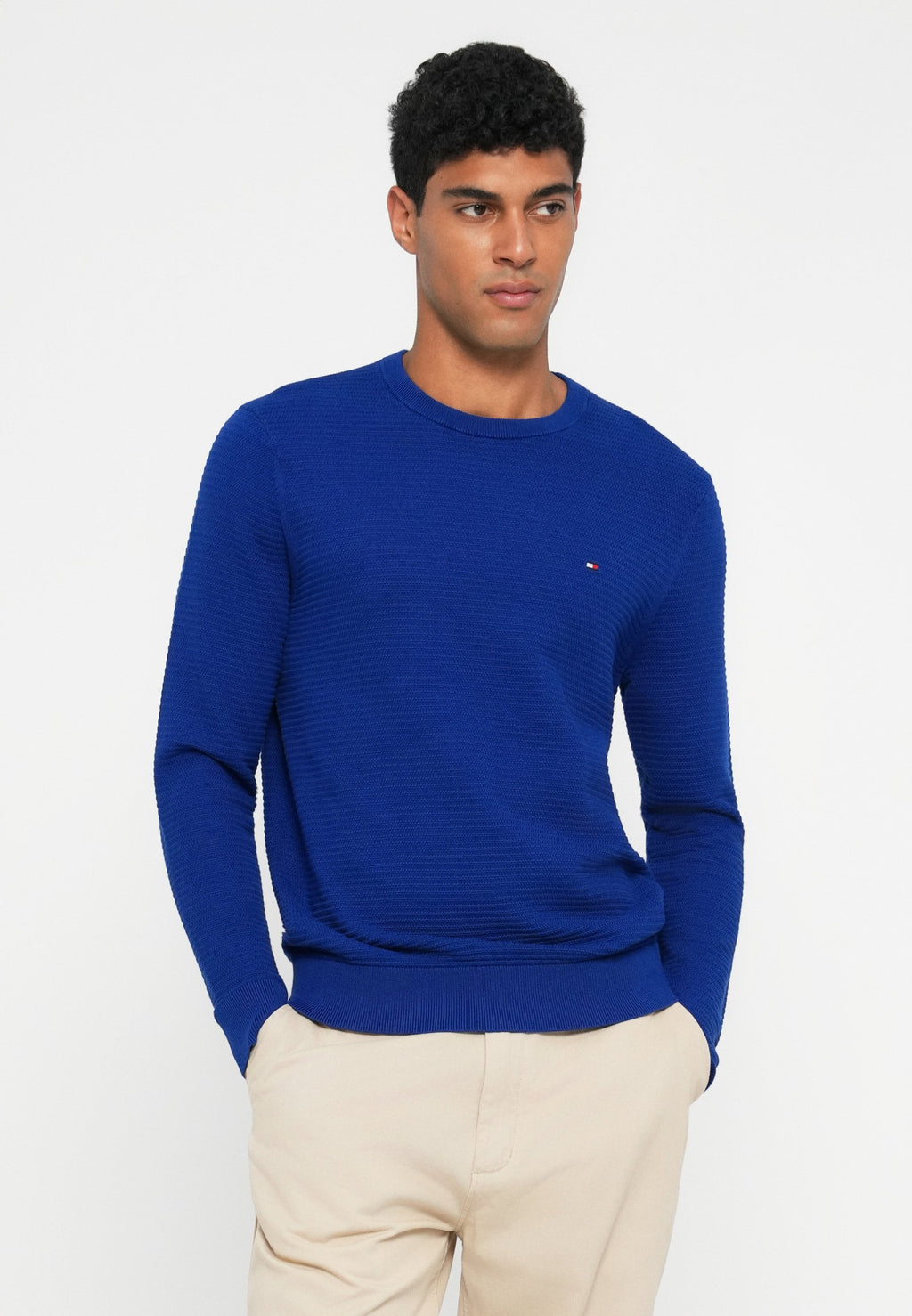 TEXTURED KNIT CREW NECK JUMPER Media 5