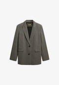 Superdry & Co Short coat - grey pinstripe