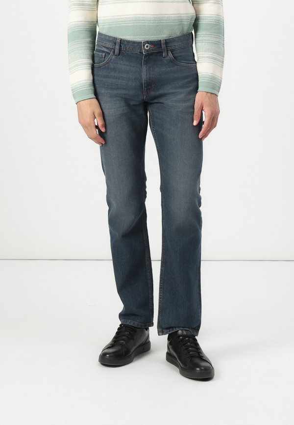 TOM TAILOR TTMARVIN STRAIGHT FIT - Straight leg jeans - mid stone blue grey denim