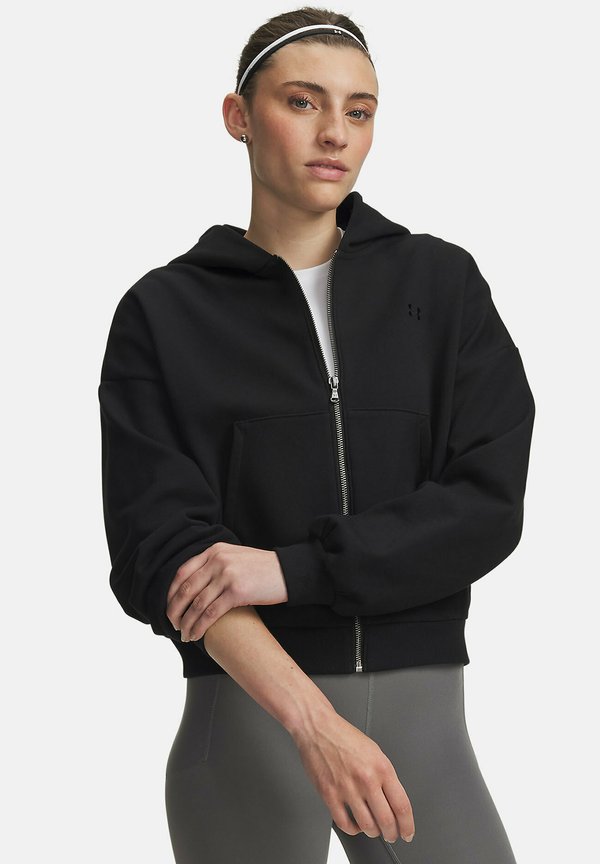 Under Armour ICON FLEECE - Zip-up sweatshirt - ultimate black