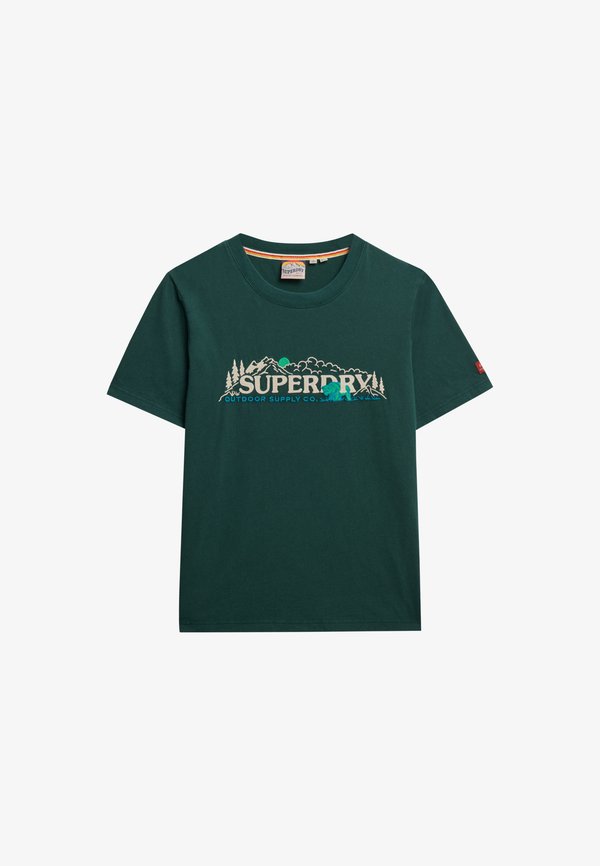 Superdry & Co OUTDOOR SUPPLY CO  - Print T-shirt - enamel green