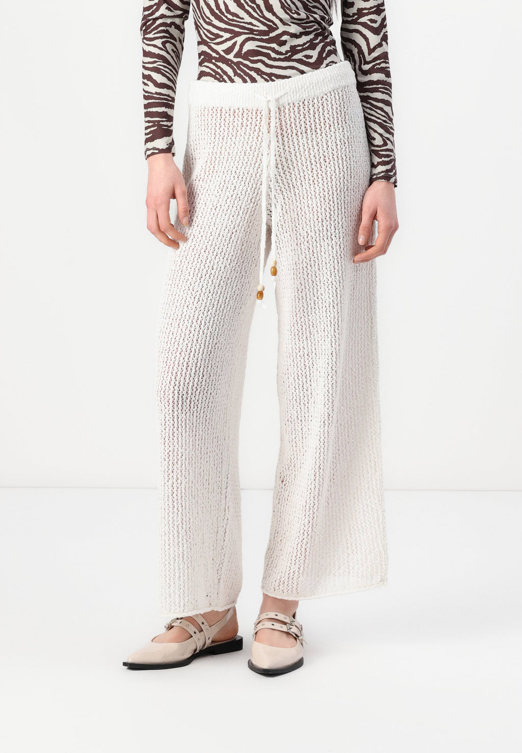Abercrombie & Fitch Mid Rise Crochet-Style Coverup Pant