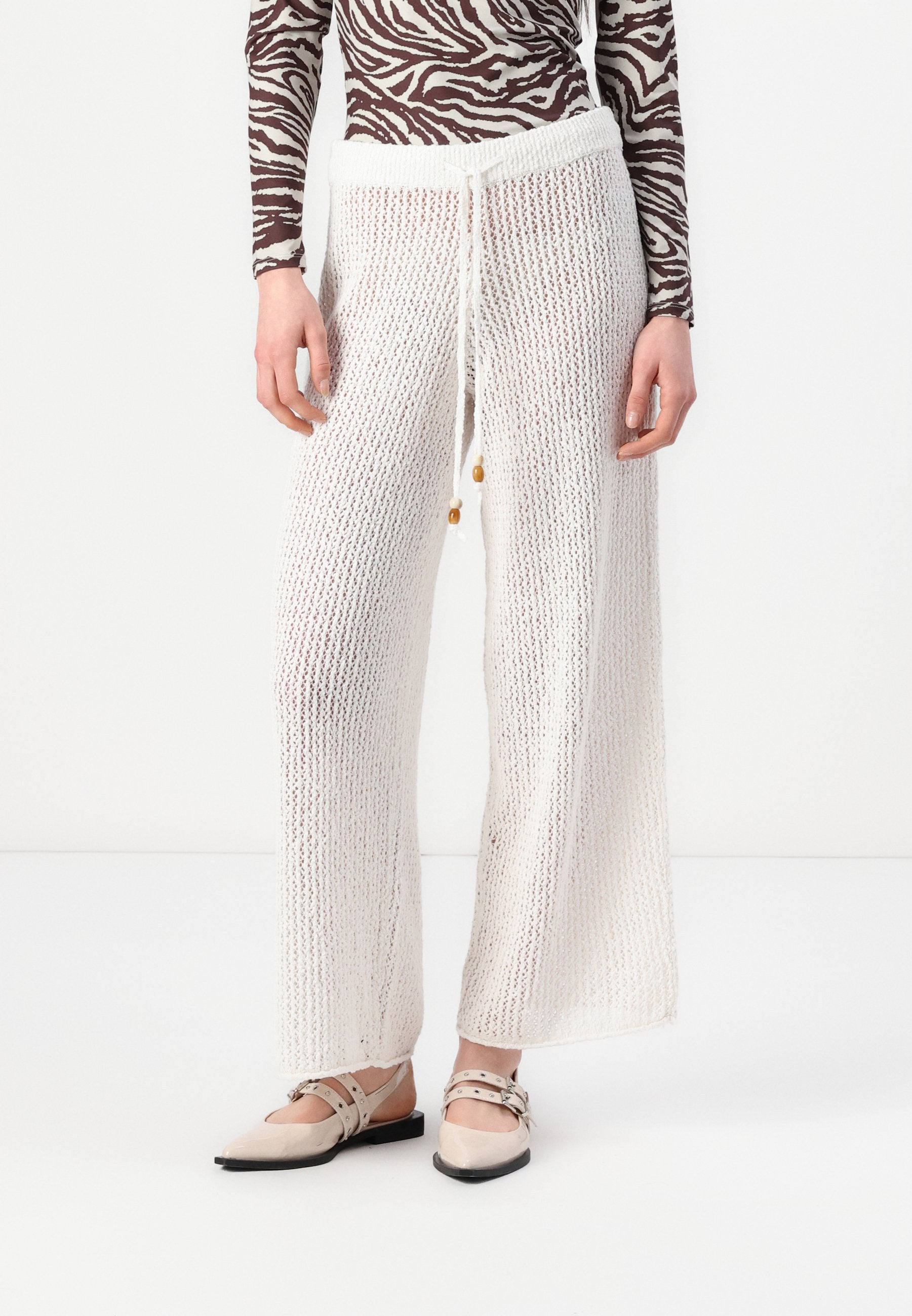 Abercrombie & Fitch Mid Rise Crochet-Style Coverup Pant
