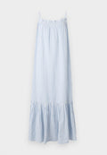 SEERSUCKER LONG STRAPPY DRESS Media 1