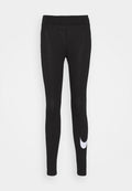 Nike Sportswear W NSW ESSNTL LGGNG SWOOSH MR - Leggings - Trousers - black/white