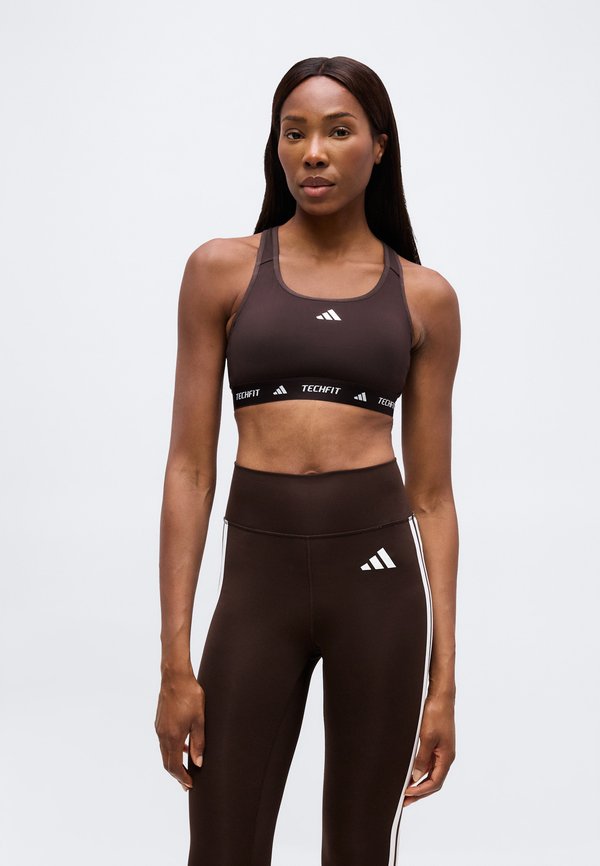 adidas Performance MEDIUM SUPPORT BRA - Medium support sports bra - aurora coffee