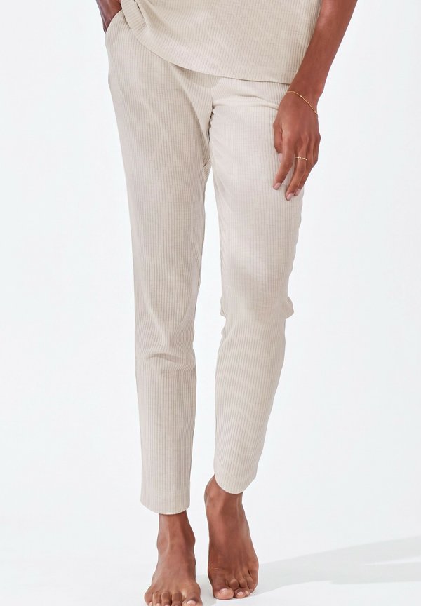 s.Oliver S.OLIVER PYJAMAHOSE - Pyjama bottoms - beige-meliert