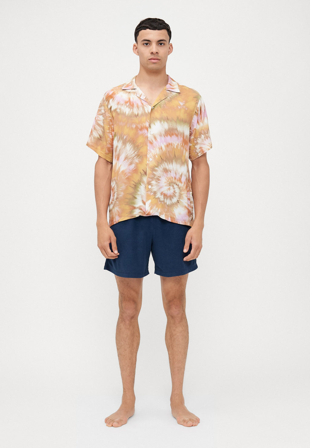 Bather CALYPSO SWIRL TIE DYE PRINTED CAMP SHIRTS