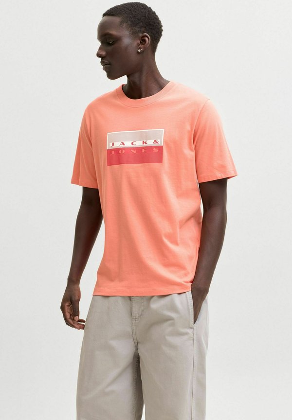 Jack & Jones T- - Print T-shirt - persimmon