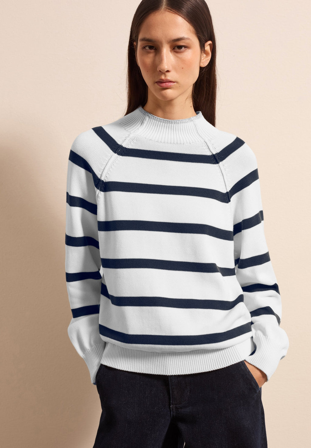 Stefanel STRIPED WITH MOCK NECK
