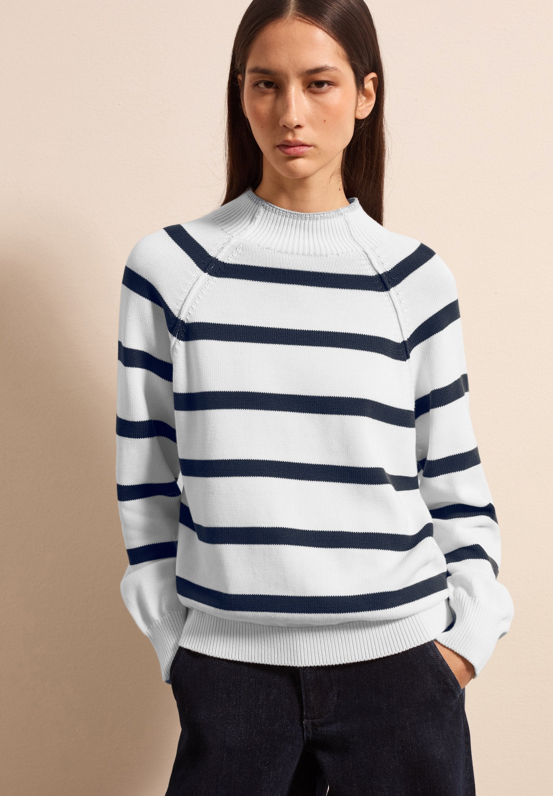 Stefanel STRIPED WITH MOCK NECK