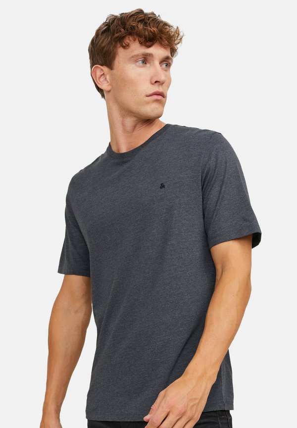 Jack & Jones 3 PACK - Basic T-shirt - dark grey melange