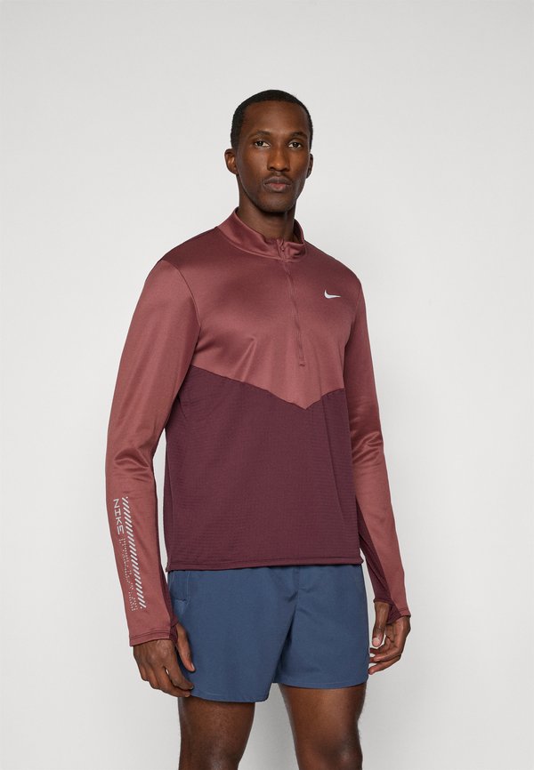 Nike Performance WINTERIZED PACER  - Fleece jumper - burgundy crush/red sepia/reflective silver-coloured