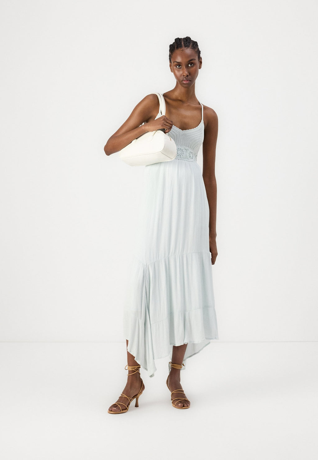 Hollister Co. Crochet-Style Mix V-Neck Maxi Dress