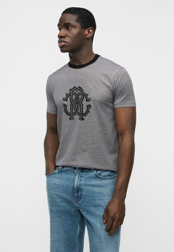 Cavalli Uomo MERCERIZED CHEST LOGO TEE