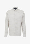 s.Oliver GEMUSTERTES MIT KENTKRAGEN - Shirt - sandstein