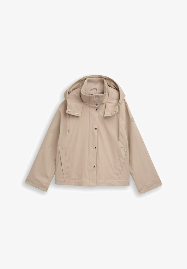 TOM TAILOR ULTRALIGHT AUS WASSERABWEISENDEM 
 - Outdoor jacket - soft taupe grey