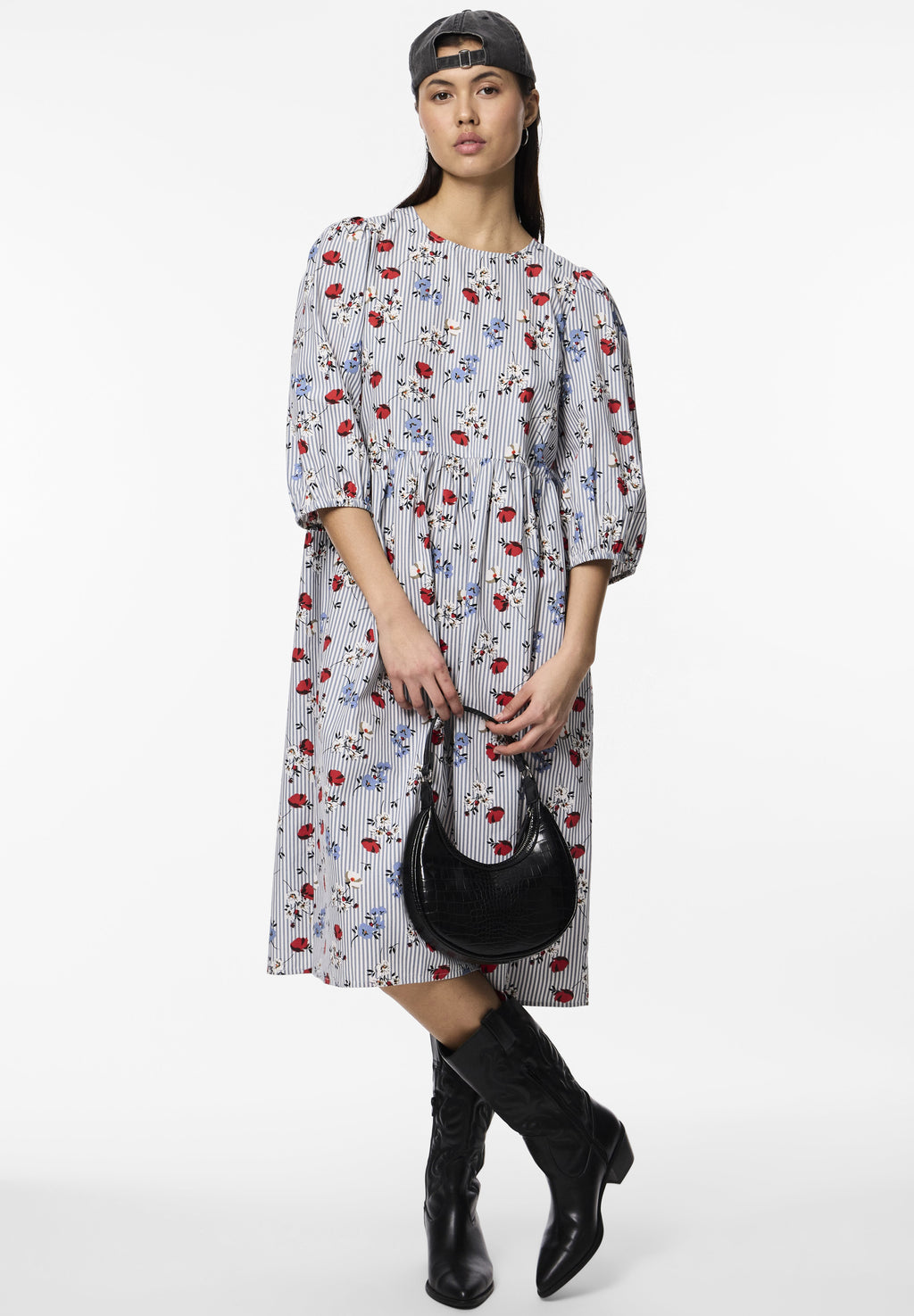 Pieces PCFINA 3/4 MIDI DRESS