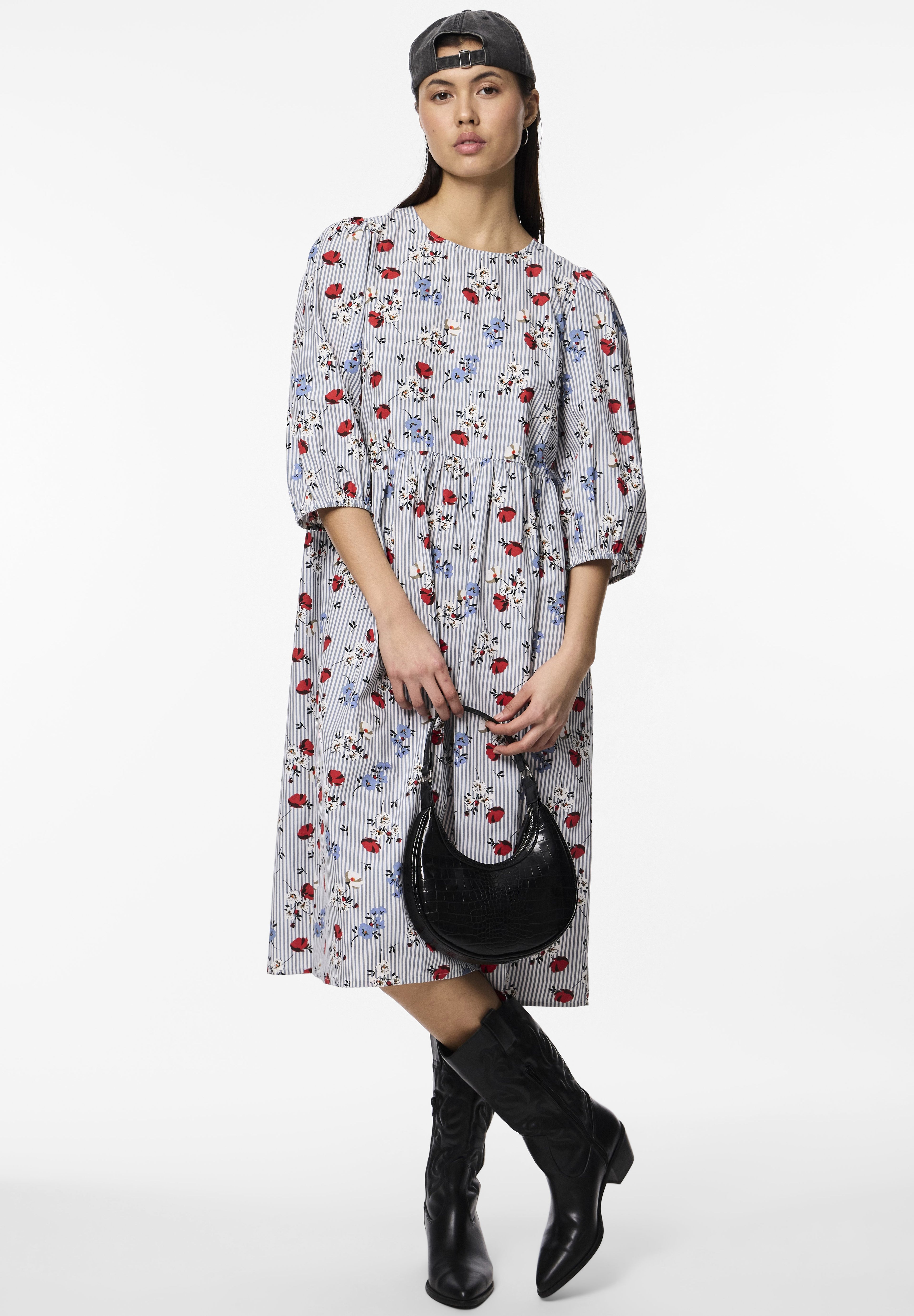 Pieces PCFINA 3/4 MIDI DRESS