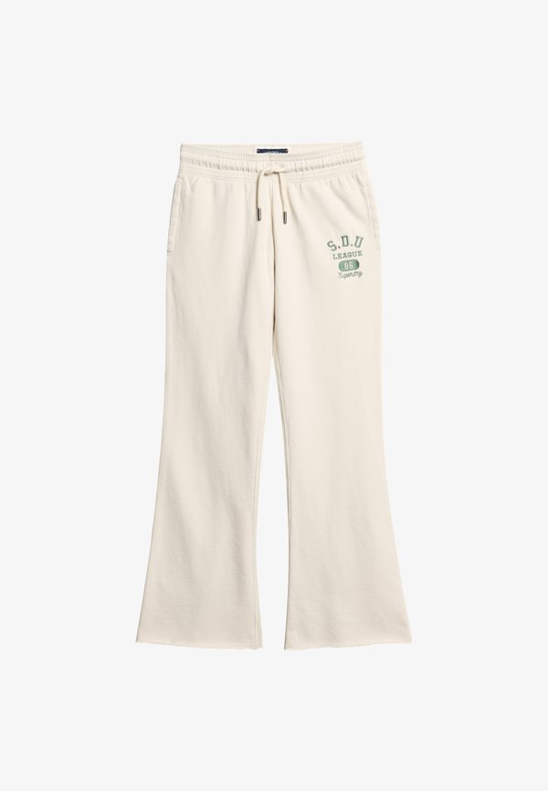 Superdry & Co ATHLETIC ESSENTIALS FLARE  - Tracksuit bottoms - turtledove cream
