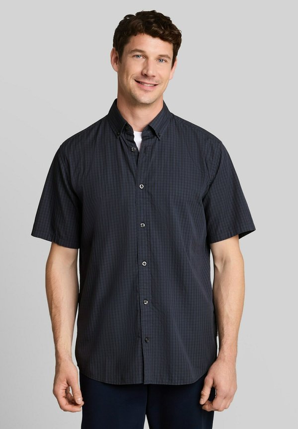 TOM TAILOR OVERDYED CHECK SHIRT - Shirt - navy check