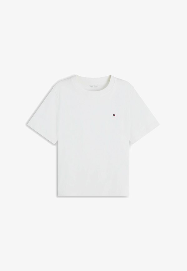 Tommy Hilfiger INTERLOCK BOXY C-NK SS TEE - INTERLOCK ESS - Basic T-shirt - ecru