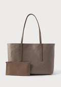 Calvin Klein COATED EMBLEM - Handbag - desert taupe