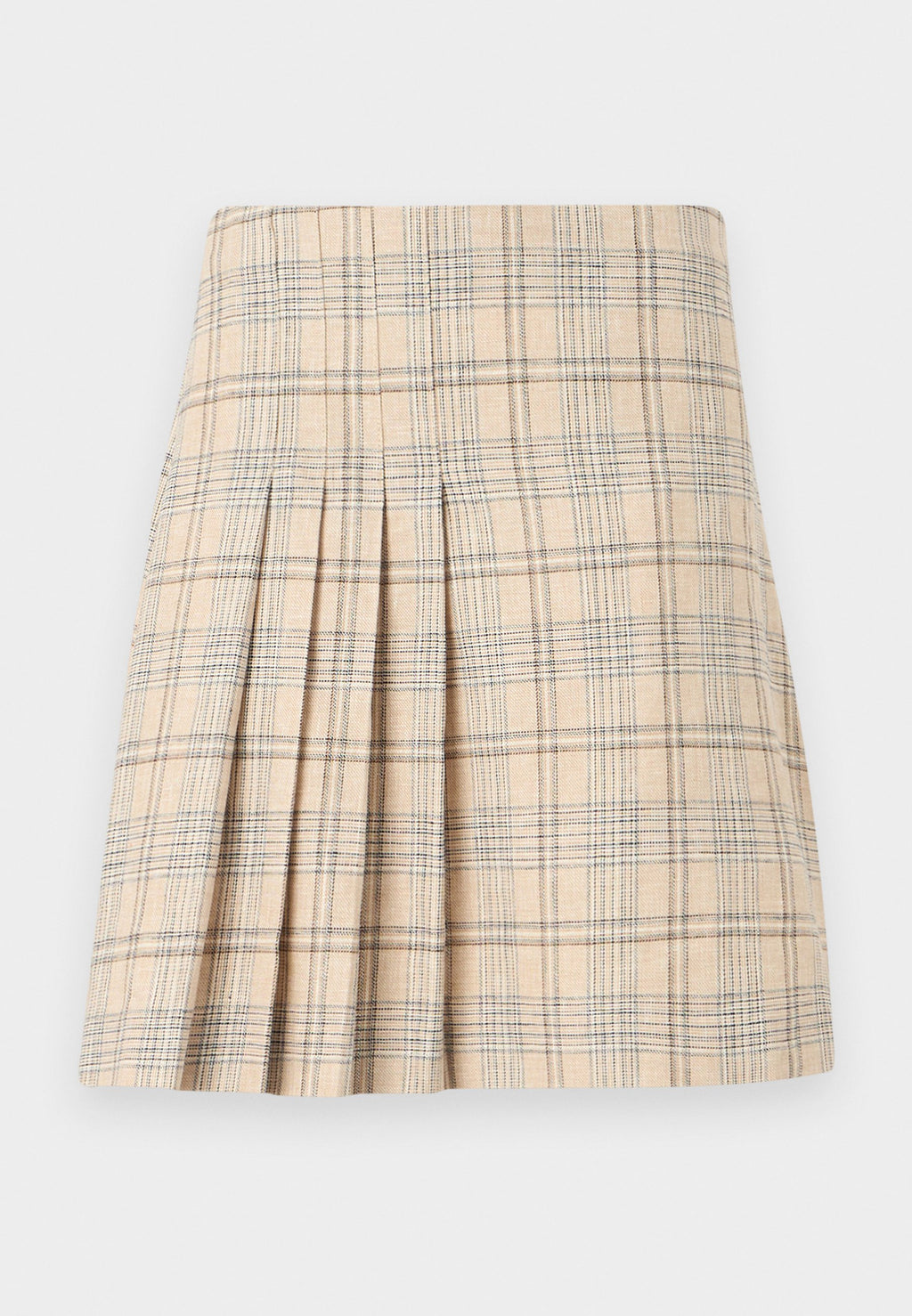 Selected Pleated Linen Blend Checked