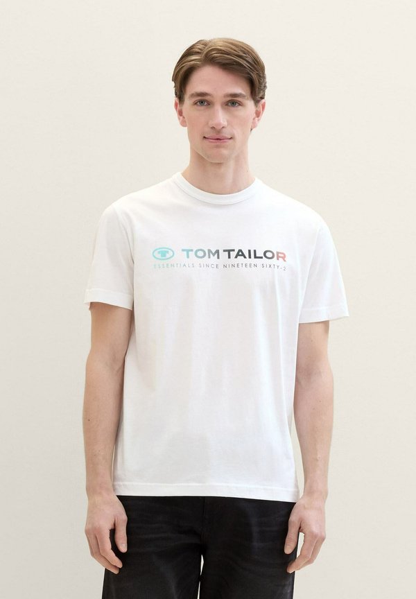 TOM TAILOR MIT LOGO  - Print T-shirt - white