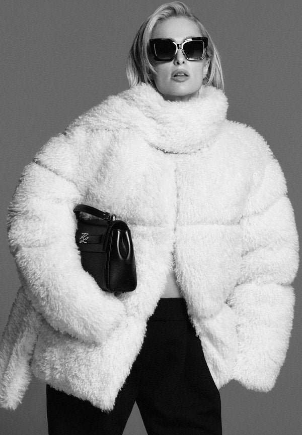 KARL LAGERFELD KARL STUDIO FAUX FUR COAT
