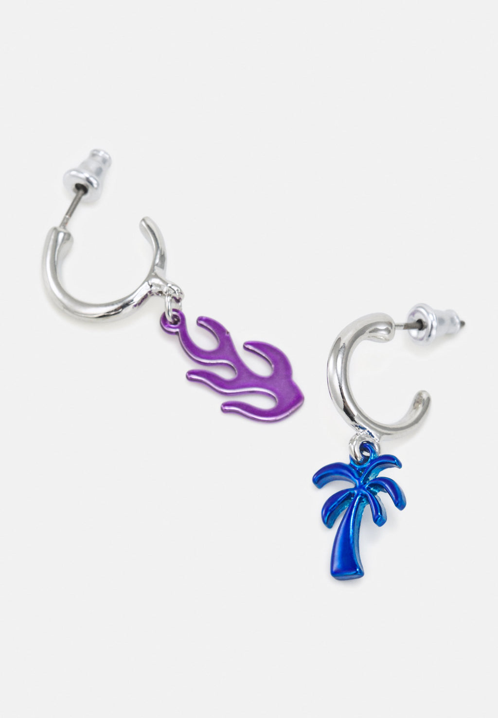 Uncommon Souls PALM TREE AND FIRE DROP EARRINGS  2 PACK UNISEX