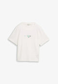 TOM TAILOR BOXY CREW NECK  - Print T-shirt - off white