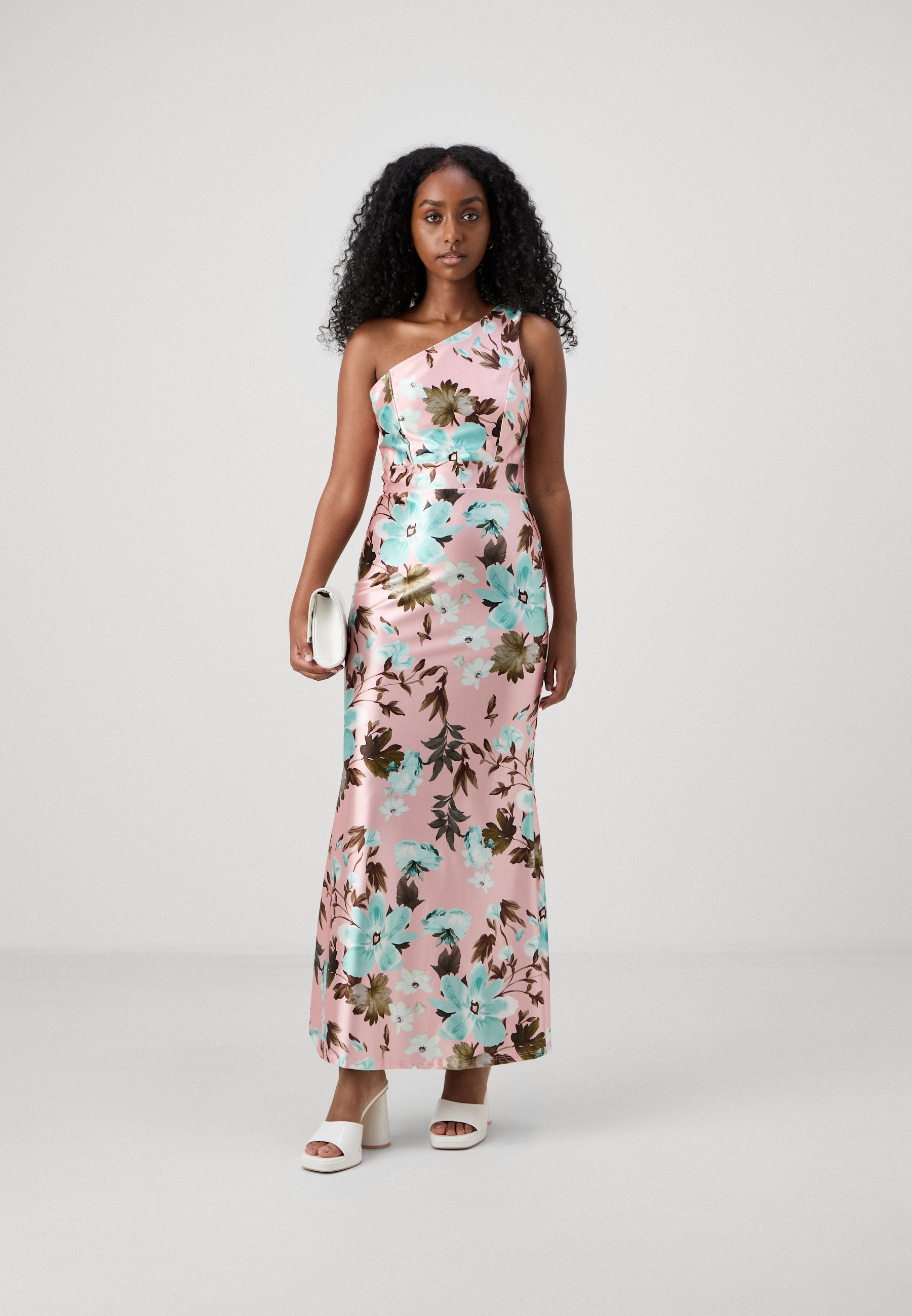 WAL G PETITE WEDDING MILLY ONE SHOULDER MAXI
