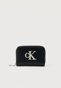 Calvin Klein BOLD MEDIUM ZIP AROUND - Wallet - black/white