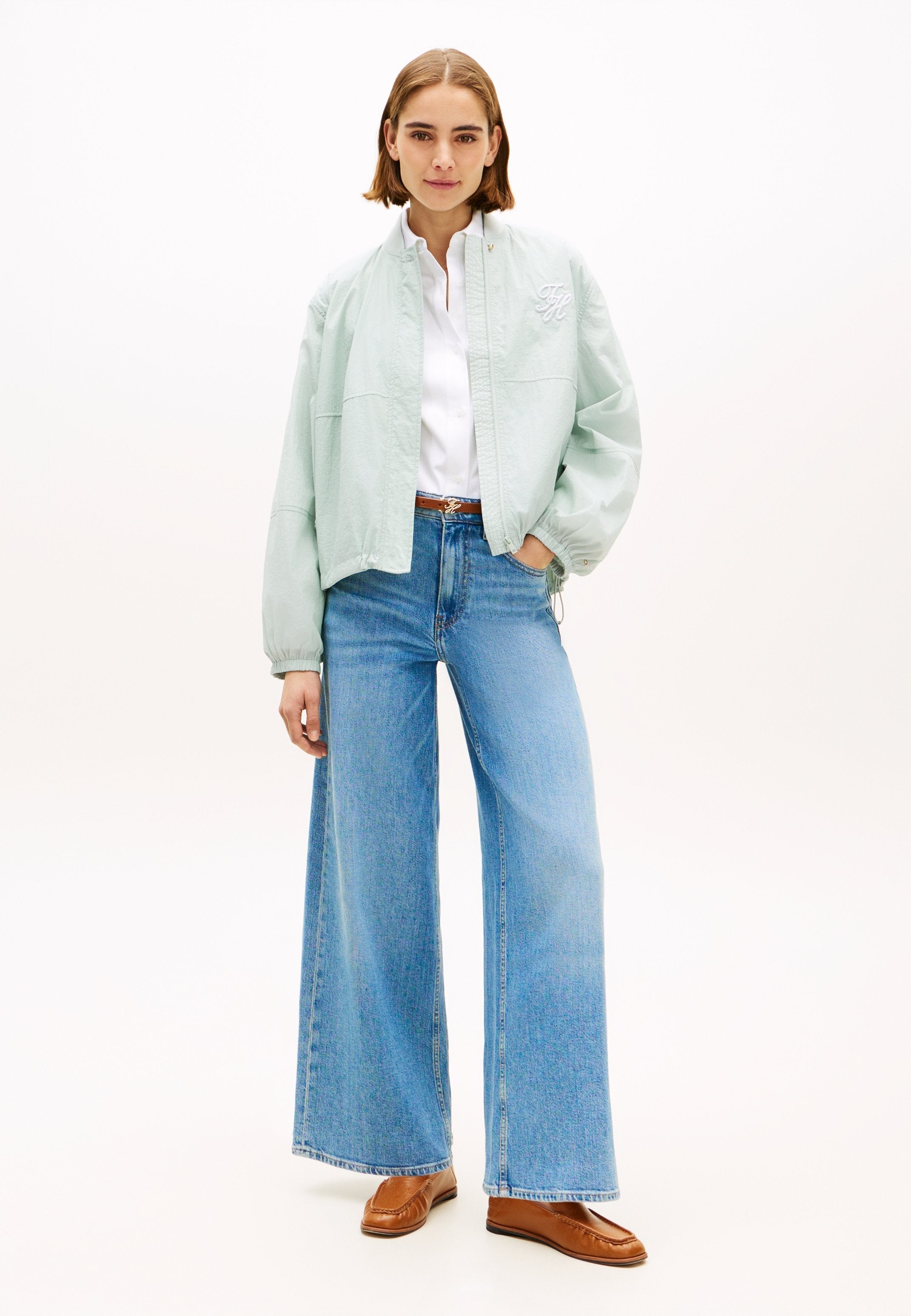 LOGO EMBROIDERY BALLOON SLEEVE BOMBER JACKET Media 2
