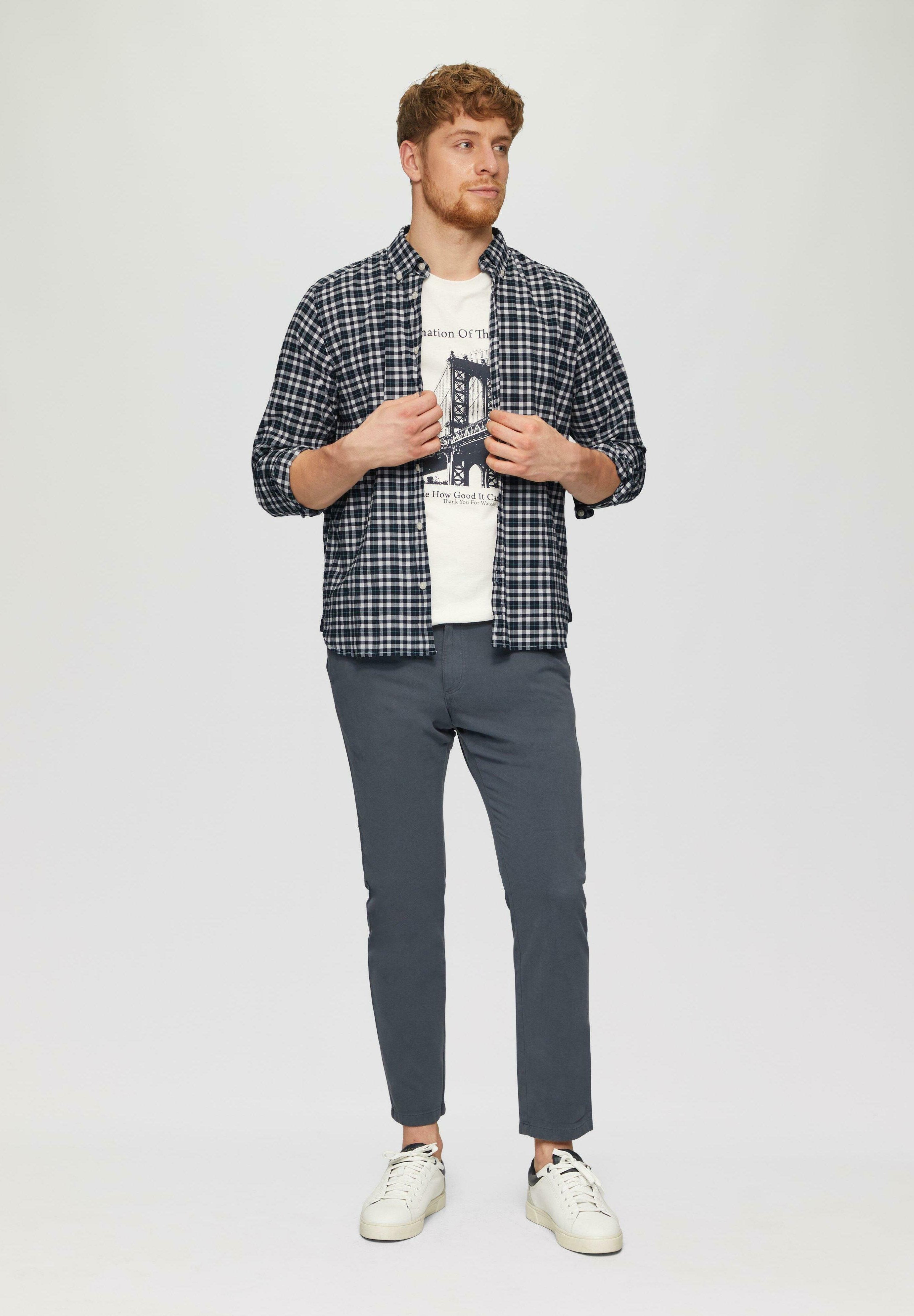 s.Oliver REGULAR FIT KARIERTES MIT BUTTON-DOWN-KRAGEN