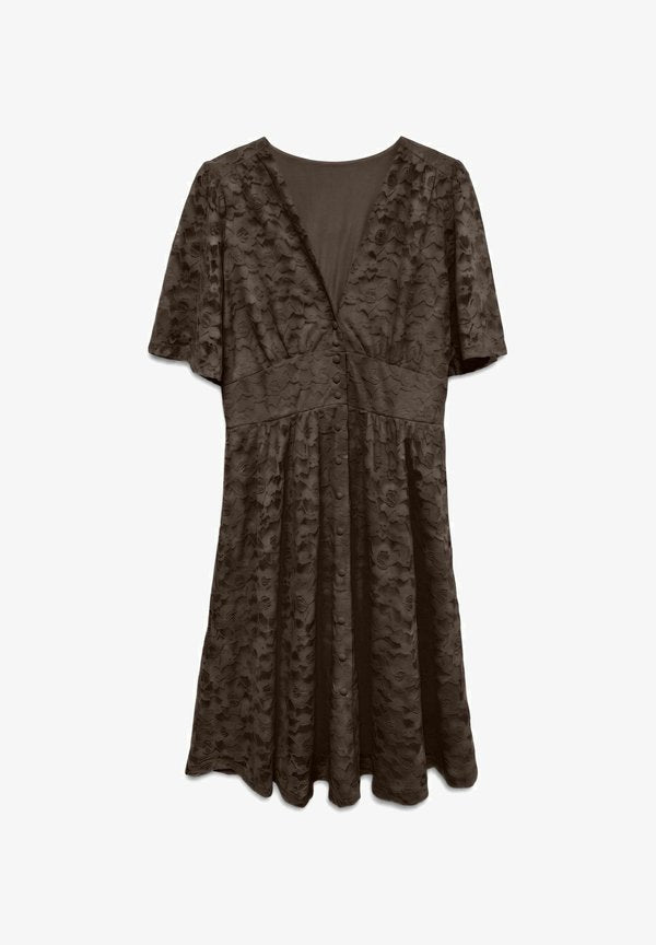 Vero Moda DRESS VMDEA MIDI DRESS - Shirt dress - chocolate brown