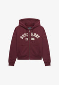 Superdry & Co SUPERDRY ATHLETIC ESSENTIAL RELAXED CROP ZIP HOODIE.. - Zip-up sweatshirt - port red