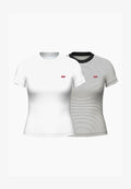 Levi's® ESSENTIAL TEE 2 PACK - Print T-shirt - white/annalise