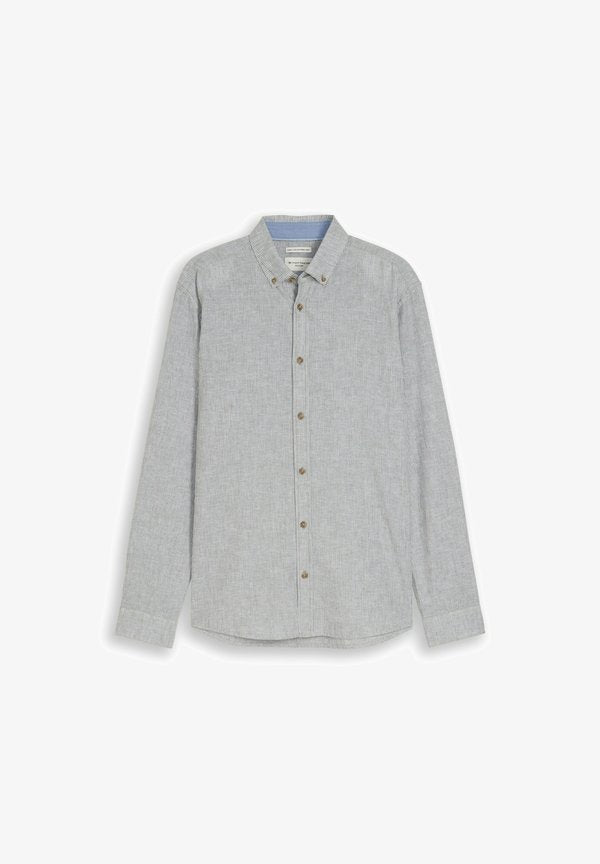TOM TAILOR Shirt - leaf green small stripe