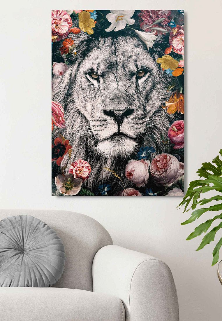 Orange Wallz FLOWERY LION
