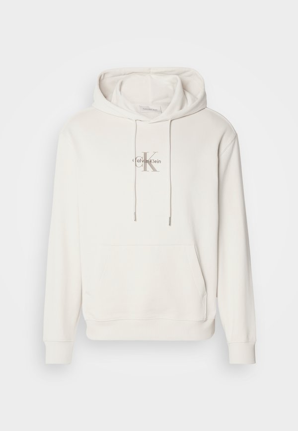 Calvin Klein Jeans MICRO MONOLOGO - Hoodie - chalk